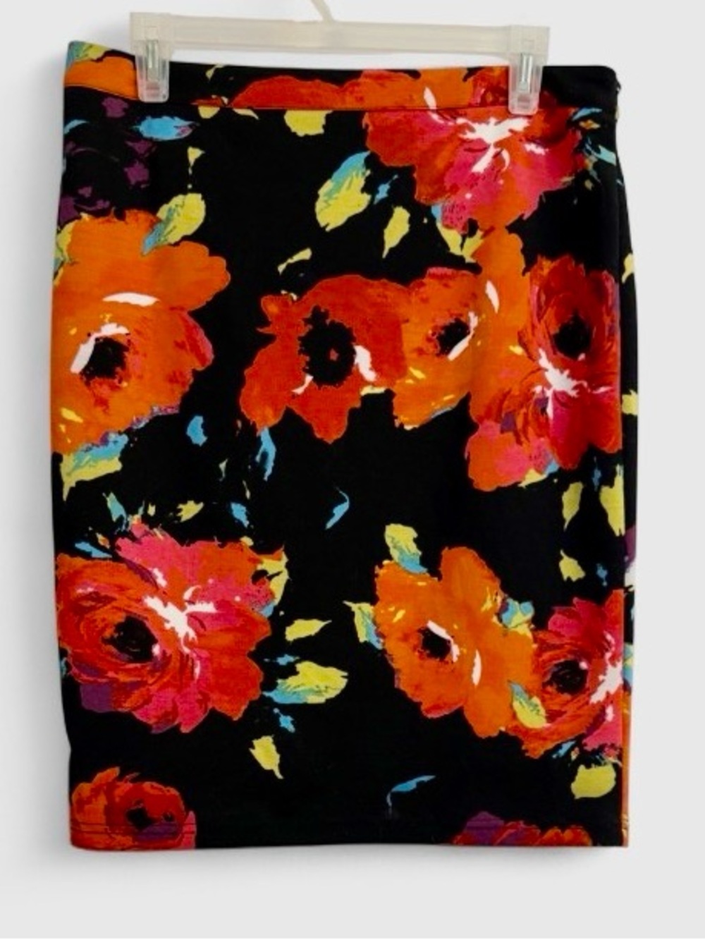 Grace Black Floral Pencil Skirt Size Medium